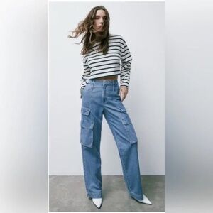 Frame Denim Jeans Relaxed Straight Cargo Jeans 26